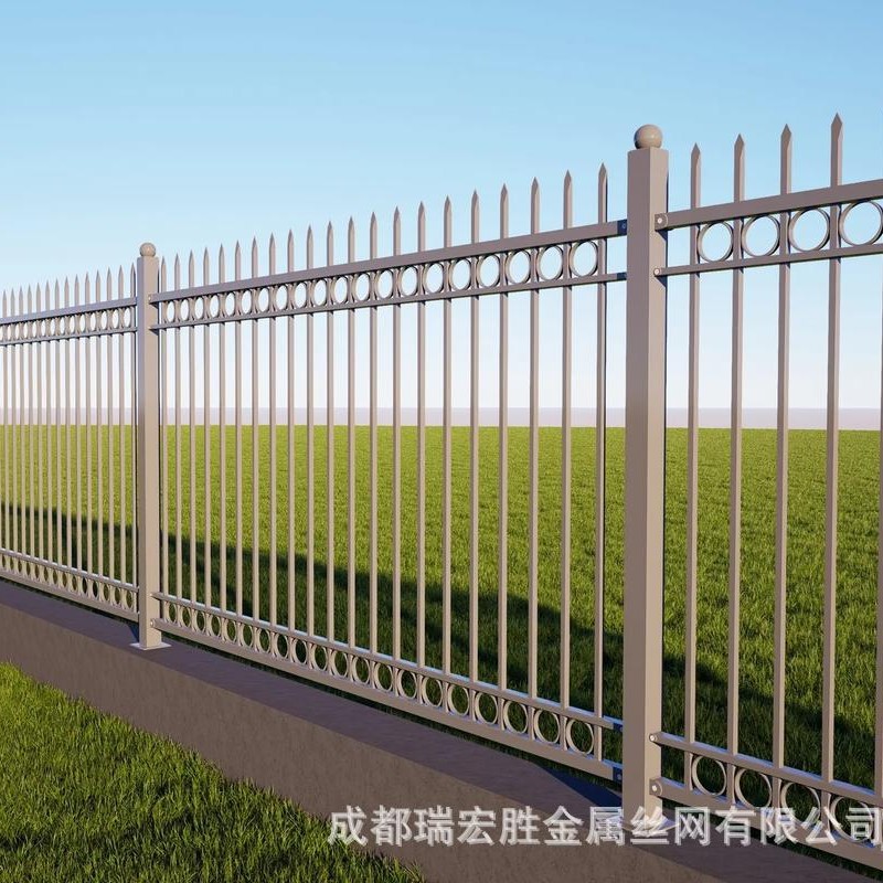 四川工程护栏 工程栏杆 小区围墙护栏 成都铁栅栏  铁栏杆