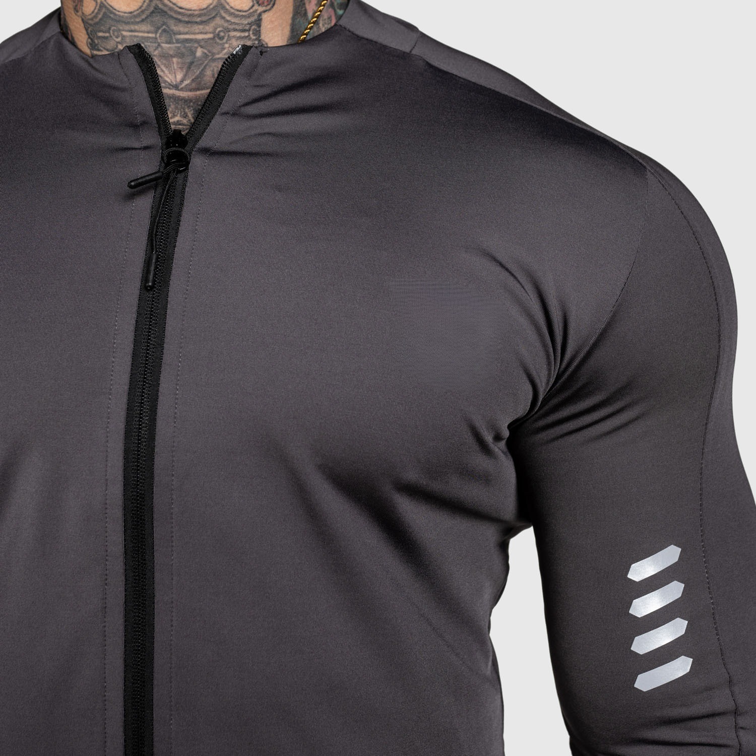 Men's Quick Drying Long Sleeve Cardigan Jacket Slim Fit Stretch Sports Fitness Base Layer Training Running Top Trendy Autumn_viptrois.com