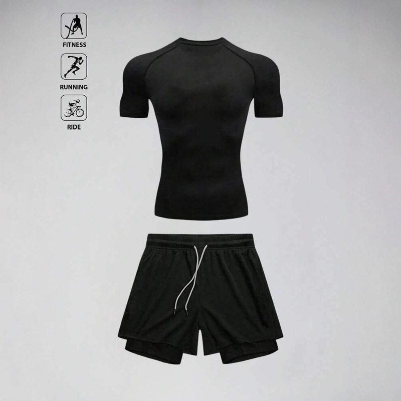 Compression 2D Printed T-Shirt Men Summer Sportswear Running T-Shirt Elastic Quick Dry Sports Top Sports Fitness Shirt Men Compression 2D Printed T-Shirt Men Summer Sportswear Running T-Shirt Elastic Quick Dry Sports Top Sports Fitness Shirt Men