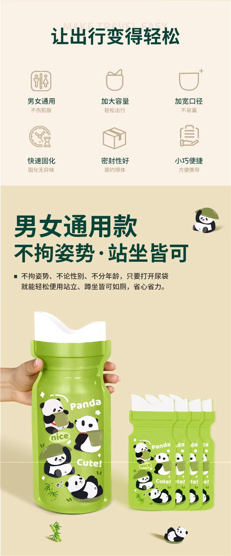 Emergency Urine Bag Disposable Female Traffic Jam Peeing Artifact High-Speed Car Emergency Toilet for Girls and Ladies Car