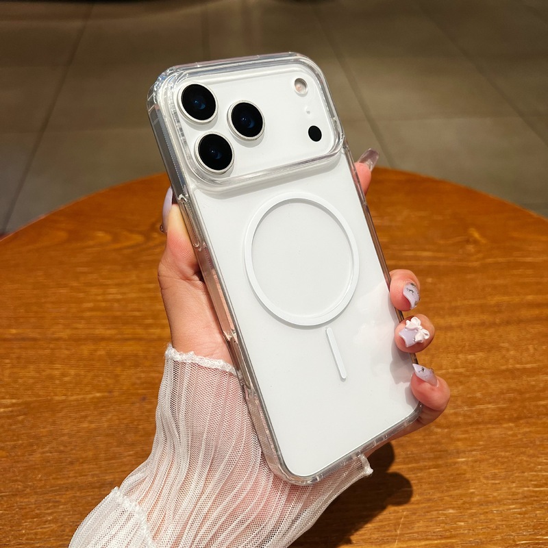 新款iPhone17PROMAX高透亚克力磁吸手机壳适用苹果16防摔保护套15|undefined