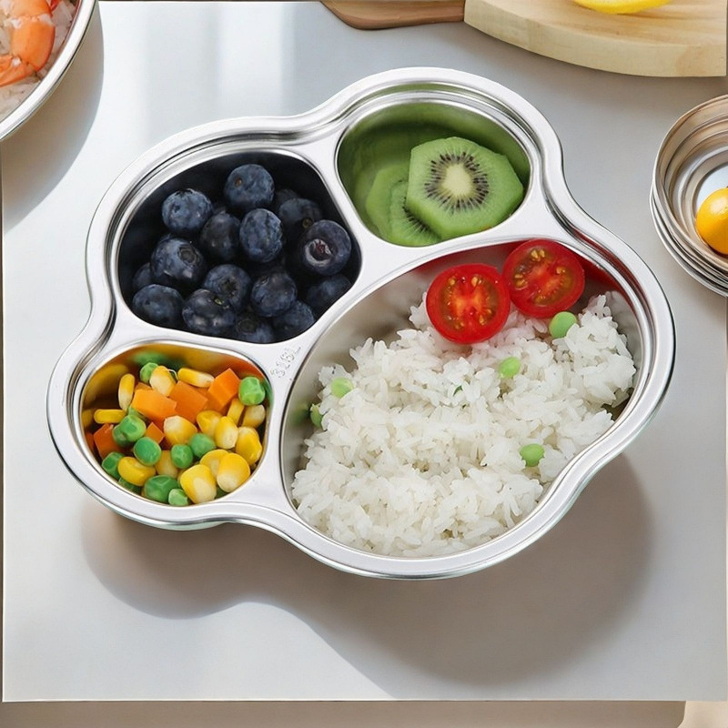 子供用ディナープレート分割 316 かわいい学生プレート家庭用ベビー食事ステンレス鋼幼稚園厚み|undefined