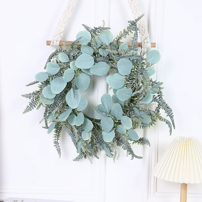 Amazon Spring New Day Simulation Eugar Eucalyptus Leaf Flower Ring Amazon Spring Day Christmas Room Home Decoration
