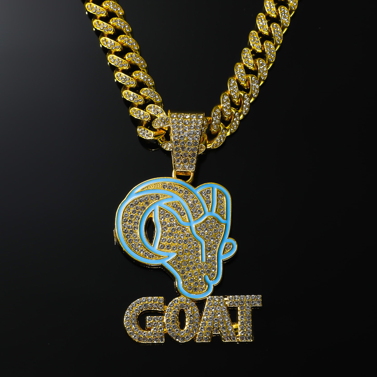 1 Stück 58*48mm Legierung Strasssteine Brief Schaf Anhänger display picture 2