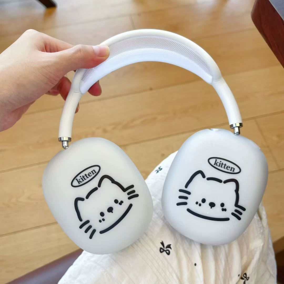 Милый мультяшный кот, чехол защитный для Apple AirPods Max, гарнитура AirPods Max, простой