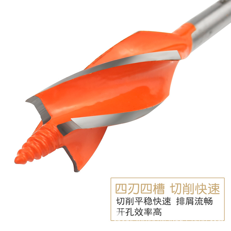 Carpintería taladro puerta cerradura agujero abridor giro taladro perforación escariado taladro traje girando cabeza palo taladro mango hexagonal alargado