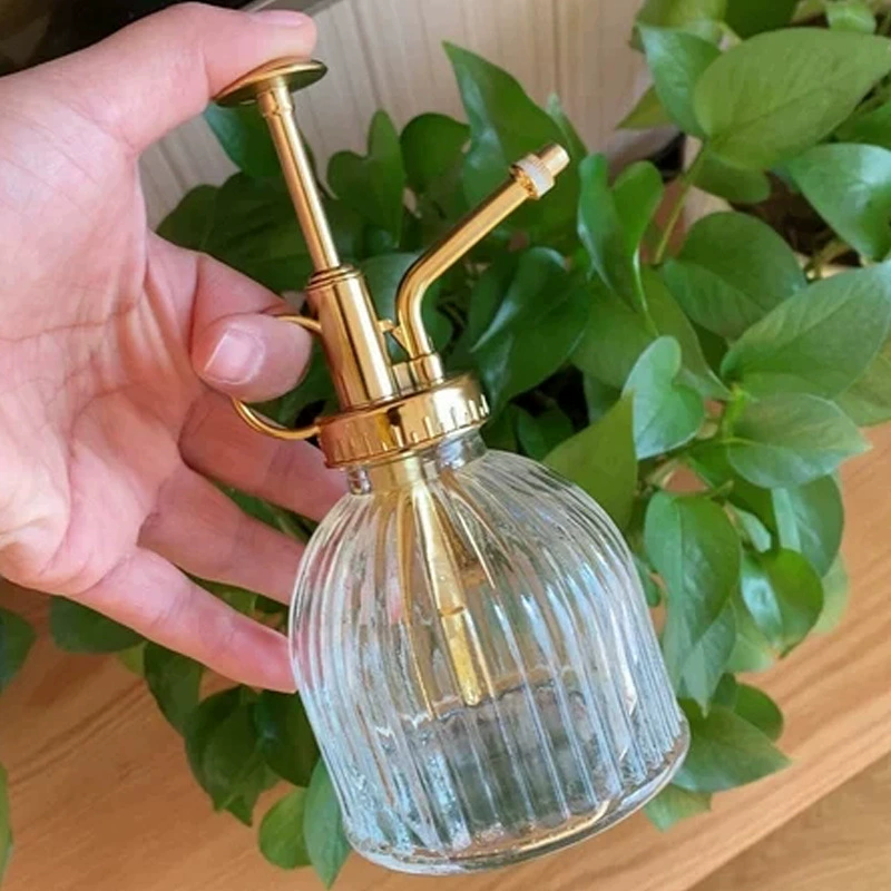 Винтажный стеклянный маленький Лейка барометрическая дезинфекция очистка спринклер бытовой Садоводство Лейка мясистая бутылка-распылитель