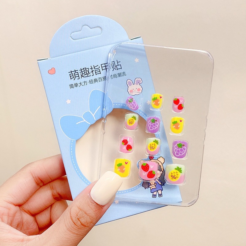 Niños parches de uñas super lindas chicas lindas usan pegatinas de dibujos animados de uñas seguras desmontables parches de uñas al por mayor image 161