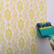 印花滚筒刷墙工具 液体壁纸漆模具墙面印花滚花滚筒花纹装饰机5寸