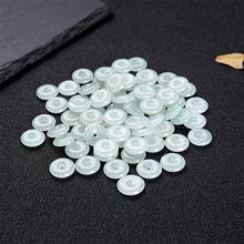 天然A货 冰透翡翠平安扣小滴溜手工DIY饰品配饰串珠材料 现货批发