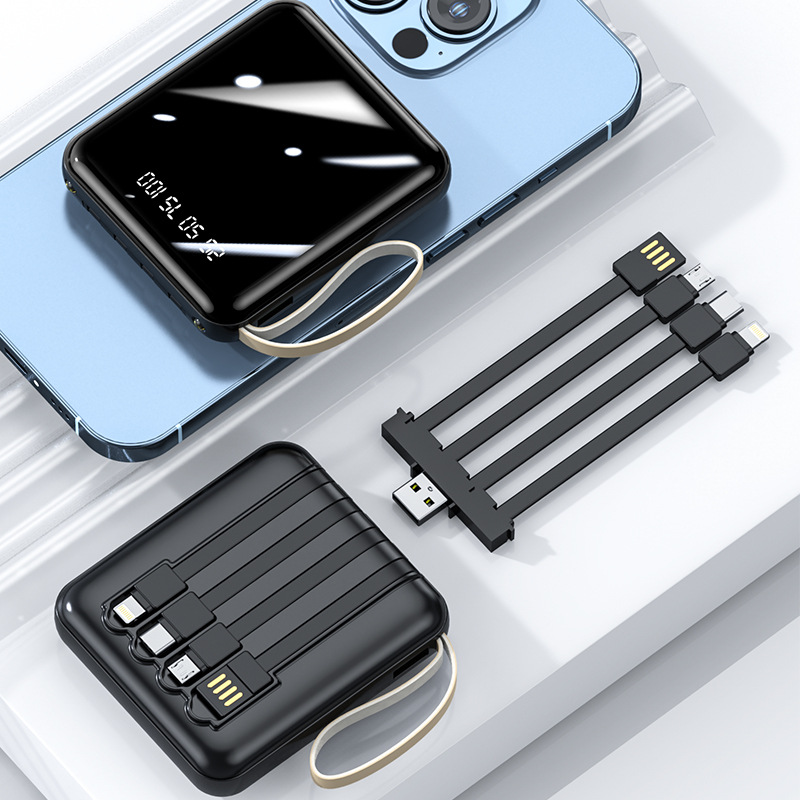 Mini regalo certificado 3C con cable autocargado 20000 mAh banco de energía de gran capacidad banco de energía móvil LOGO impreso