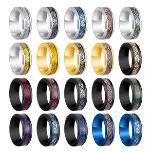 24 New Dragon Ring Cross-border Explosions Amazon Independent Station Xiyin Hot Ring Men's Hot Sale