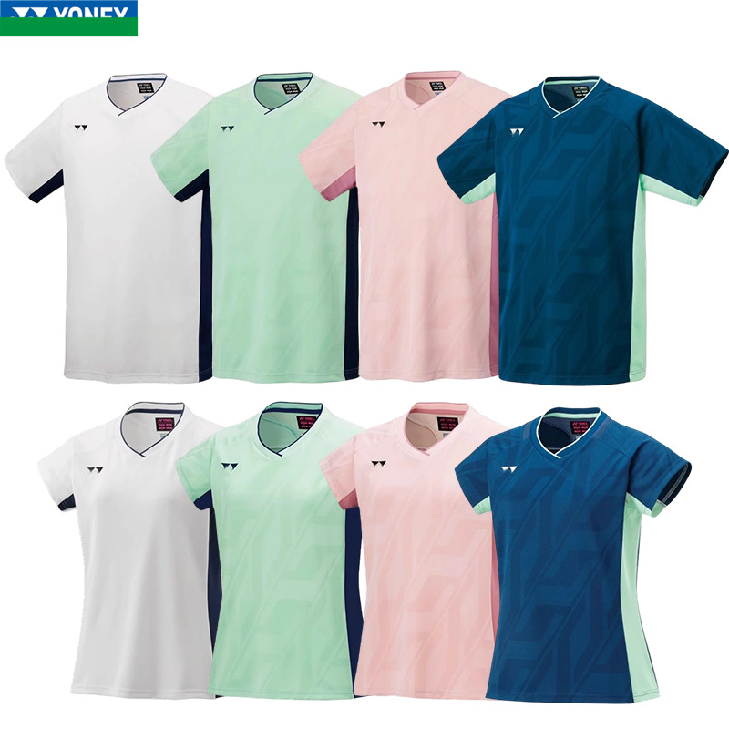Yy Popular Badminton Uniforms for Men and Women, Small Flying Sleeve Competition Uniforms, Short-Sleeved Korean Competition Uniforms, Quick-Drying Sportswear T-Shirts