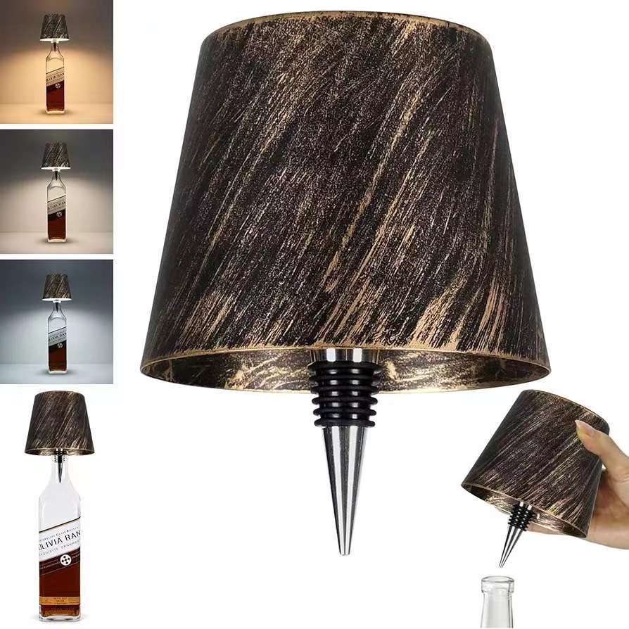 Lámpara de botella de vino enchufable transfronteriza Lámpara de vino RGB Restaurante Bar Atmósfera de carga táctil incorporada Lámpara de mesa de pie alto