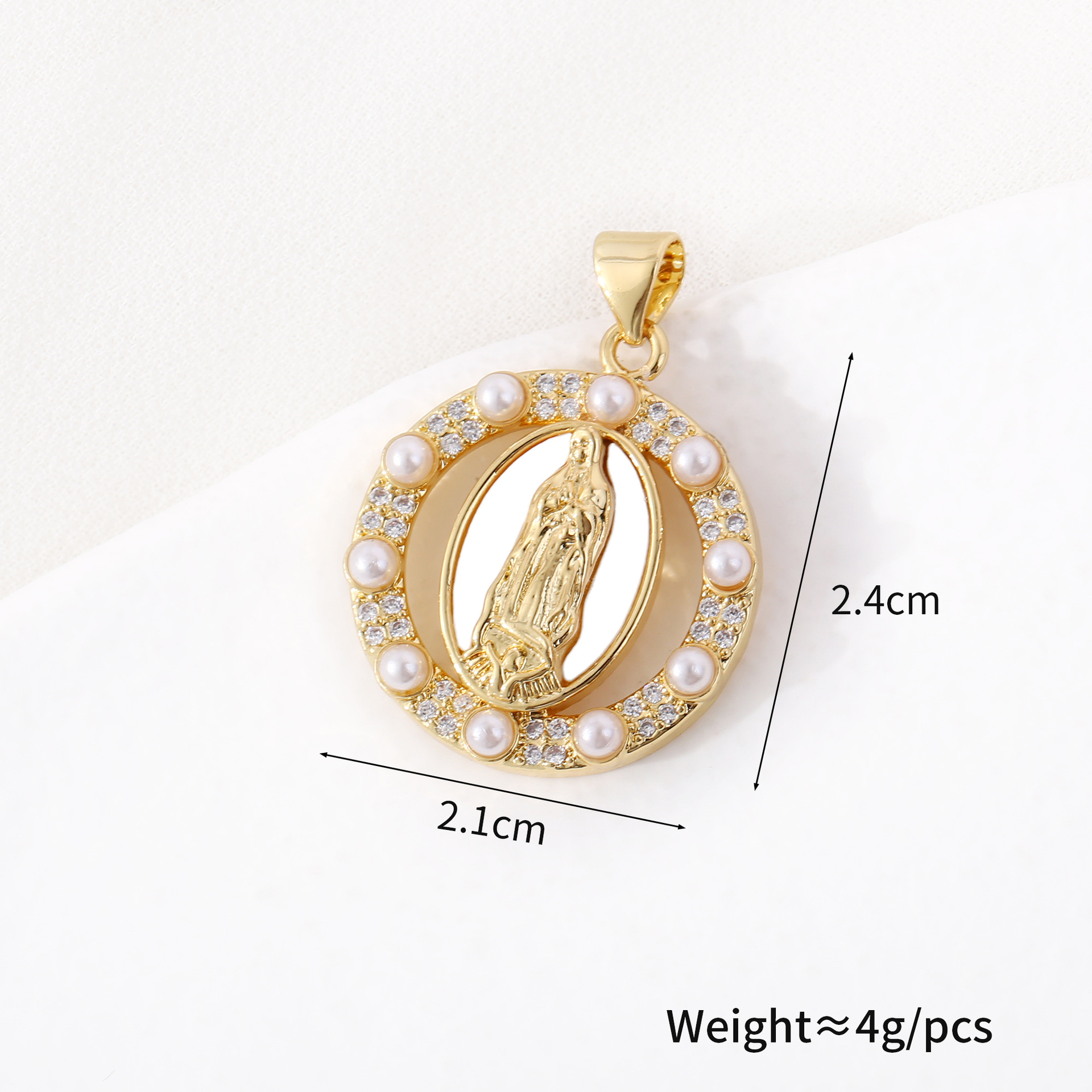 7g Weight Pendant Jewelry Making Type 17 * 23mm, 20*28mm, 21 * 24mm Jewelry Making Size DIY Jewelry Accessories Classification 1 Piece Quantity Copper Material Geometric, Virgin Mary Pattern Plating Design Religion, Ethnic Style Style 1 Piece 17 * 23mm 20*28mm 21 * 24mm Copper Geometric Virgin Mary Pendant 2