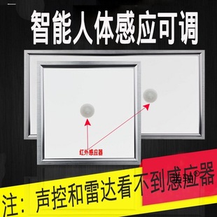 Integrated Ceiling Led Smart Flat Panel Light Human Body Sensor Voice Control Radar Panel Light Aisle Kitchen Bathroom Bathroom