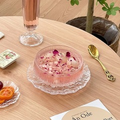 ガラスのデザートの碗の皿のセットの高顔の値のツバメの巣の銀の耳のスープの碗の精巧な小さい碗の砂糖の水の碗のヨーグルトの綿氷の碗