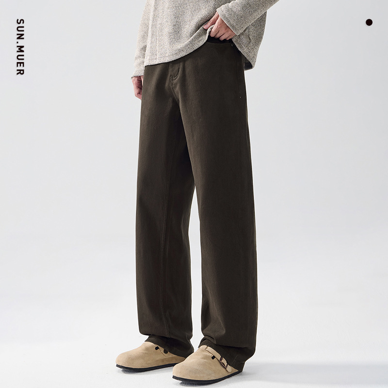 SUNMUER∣Classic Five-Pocket Denim Deconstructed Tencel Stretch Straight-Leg Jeans Men's Casual Commuting Trousers SUNMUER∣Classic Five-Pocket Denim Deconstructed Tencel Stretch Straight-Leg Jeans Men's Casual Commuting Trousers