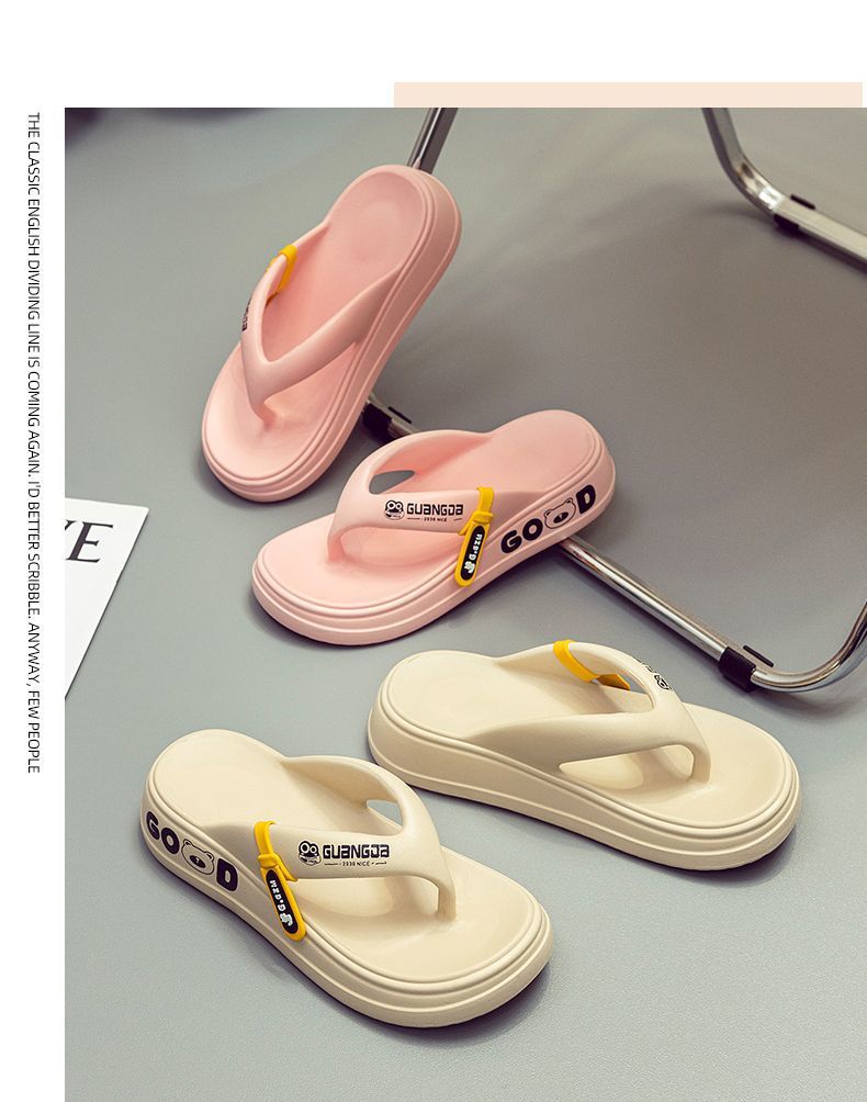 Comfortable Women's Flip Flops Non Slip Thick Sole Beach Sandals_voghion.com