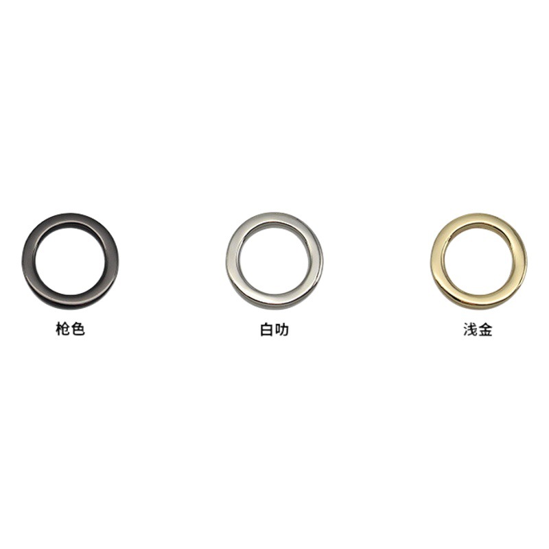 Flat line circle inner diameter 14.5mm metal ring zinc alloy die casting ring luggage accessories clothing metal accessories