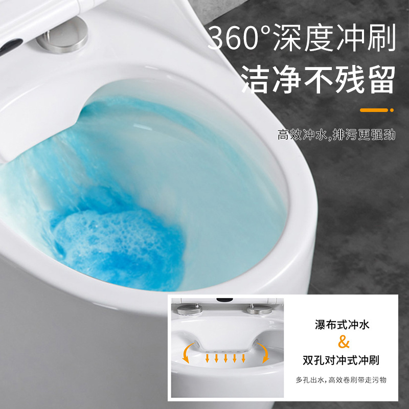 Sifon de gran impulso de pequeño tipo de hogar inodoro común esmaltado tubería completa anti-bloqueo anti-congelación agrietamiento marco de inodoro pared integrada asiento image 2