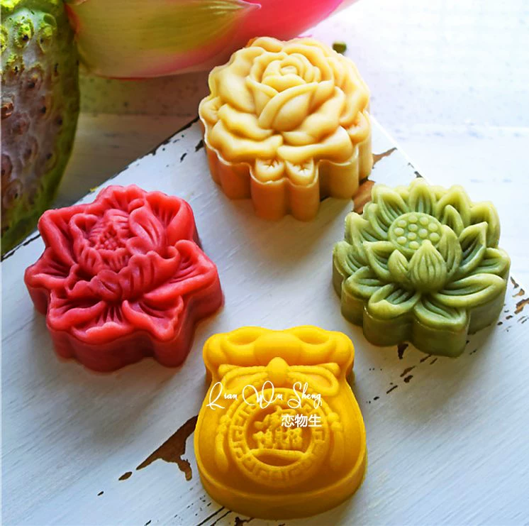  mold from 2022 Alien Mooncake three -dimensional lotus rose blessing bag mung bean cake rice cake buns supplement biscuits