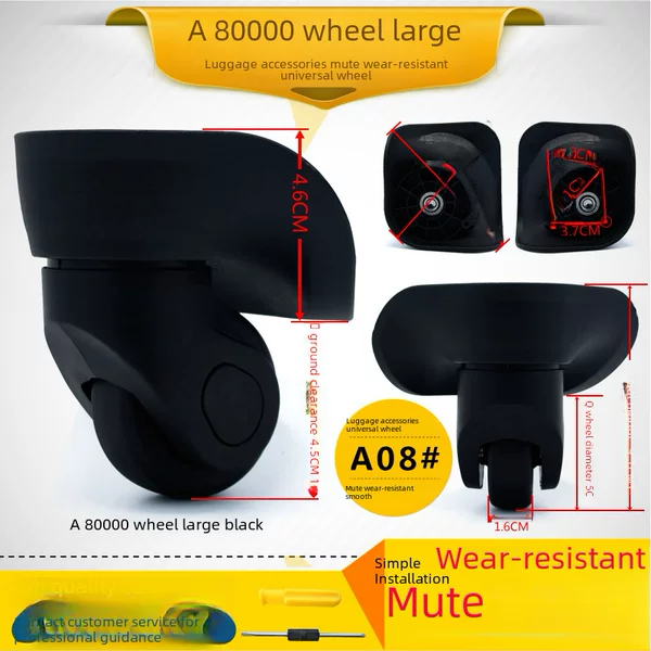 A 80000 wheel trolley suitcase luggage wheel accessories caster silent wheel