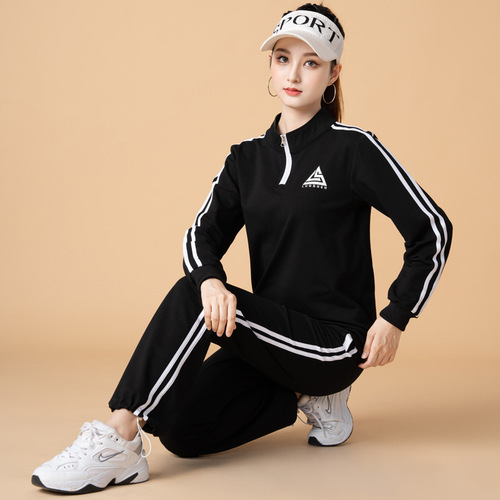 Luoshen shuffle dance square dance clothing new suit running leisure sports autumn and winter sweatshirt fitness dance clothing