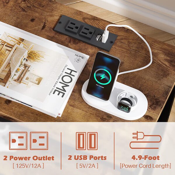 The bedside table