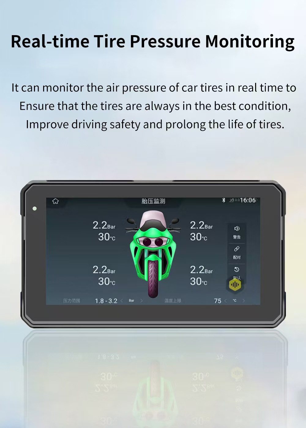 Cross-Border Exclusive 6inch Motorcycle Electric Vehicle Driving Recorder Quantum Smart Screen Carplay Cycle Smart