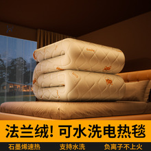 一件代发新款石墨烯电热毯家用双控温双人水暖毯学生宿舍电褥子