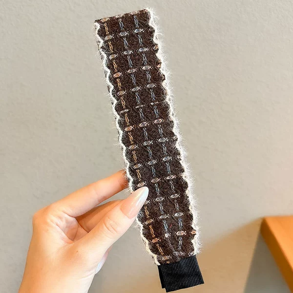 7# coffee plaid lace model, about 4cm wide and 36cm long