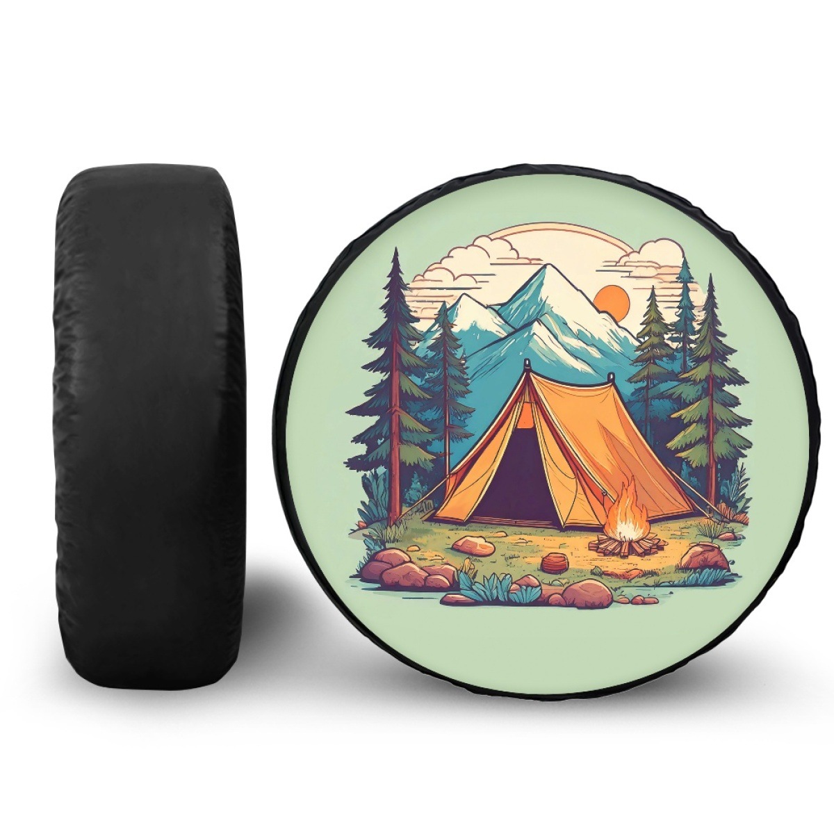 Laitu Keding Polynesian printed pattern car universal dustproof spare tire cover car decoration auto parts
