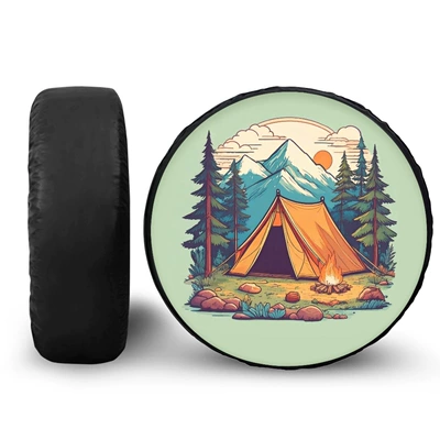 universal dustproof spare tire Spare wheel cover - 14inch-zysfq00247bz48-1
