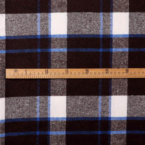 Factory Stock Semi-Finished imitation Korean Style Knit Grey Blue Black Red Autumn/Winter Coat Wool Plaid Fabric Wool Material