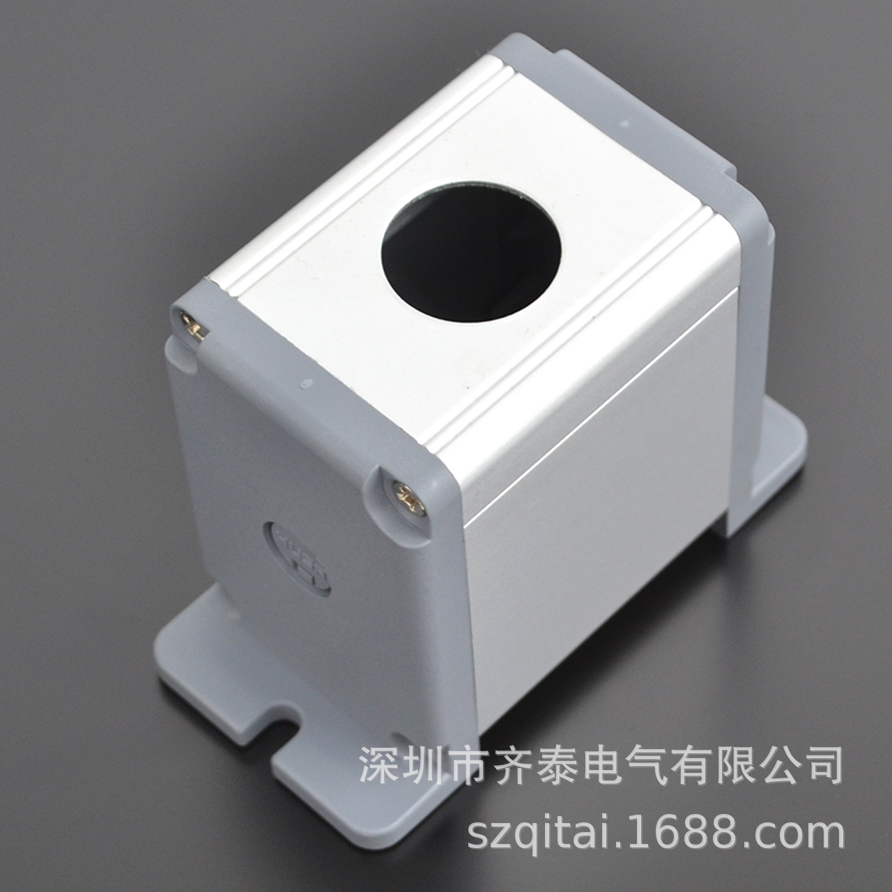 带耳底座侧盖急停防水防油按钮盒QH31-1-1/2/3/4/5/6/7/8/9/10孔