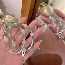 新中式民族风竹节平安锁手链女2024新款高级设计感手饰