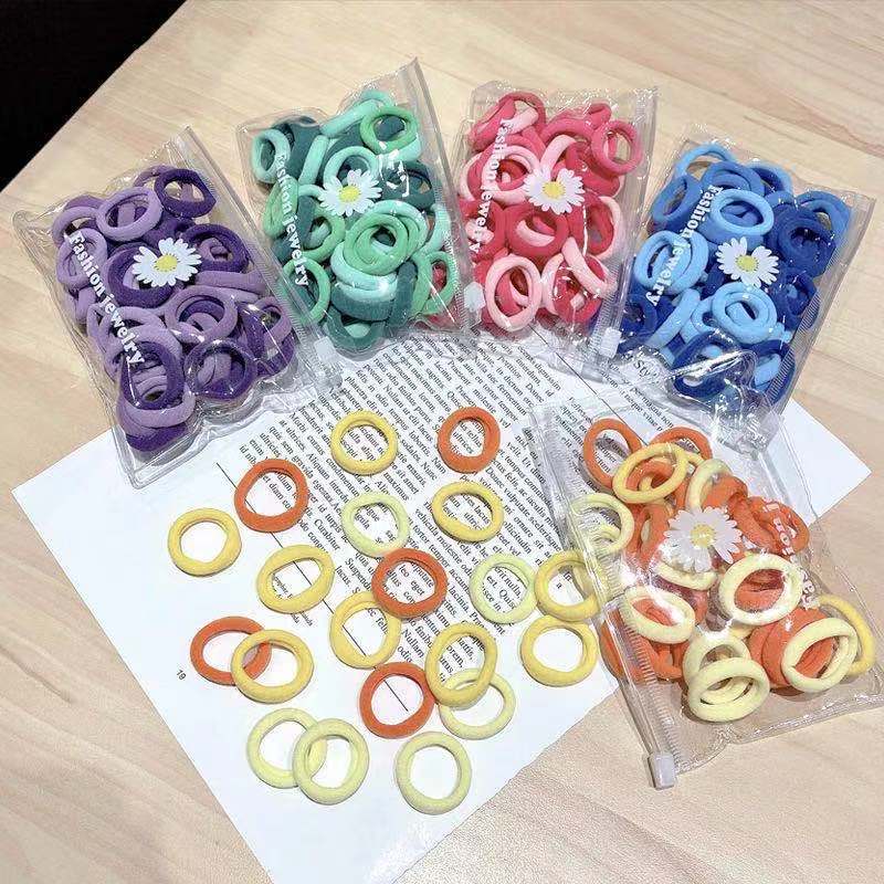 50 Pièces De Sac De Rangement Petit Anneau De Cheveux Élastique Élevé display picture 1