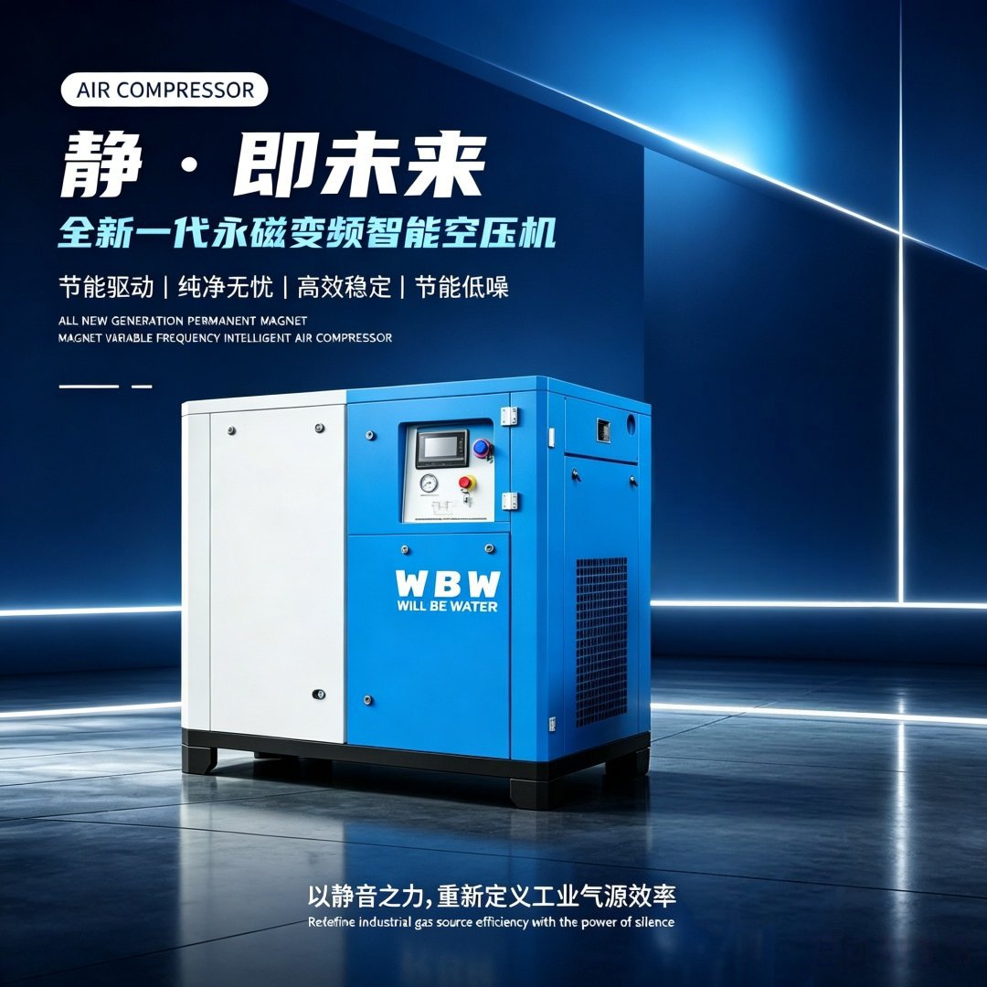 22KW Permanent Magnet Variable Frequency Screw Air Compressor Industrial Silent Energy-Saving Air Compressor