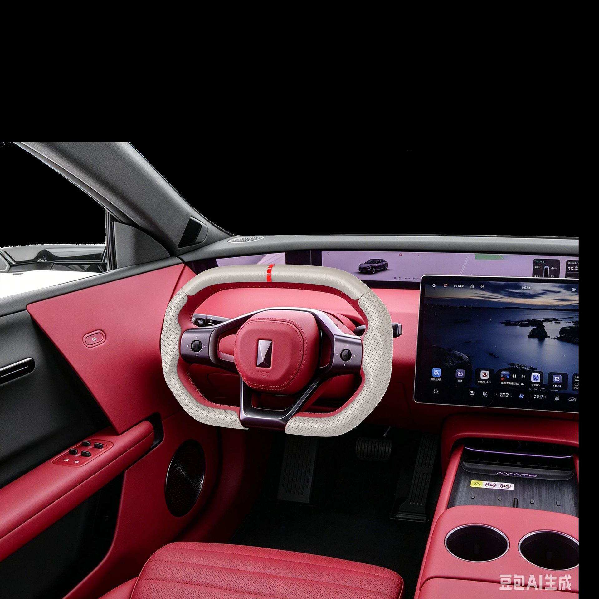 Suitable for Avita, full-fit special steering wheel cover, ultra-thin suede, three-section, all-season non-slip interior handle cover