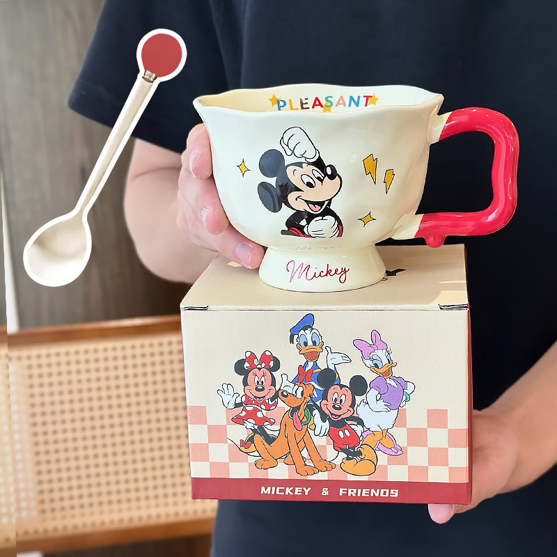 Mickey Mouse para niños tazas de agua casera tazas de desayuno de cerámica tazas lindas tazas de café de oficina dormitorio