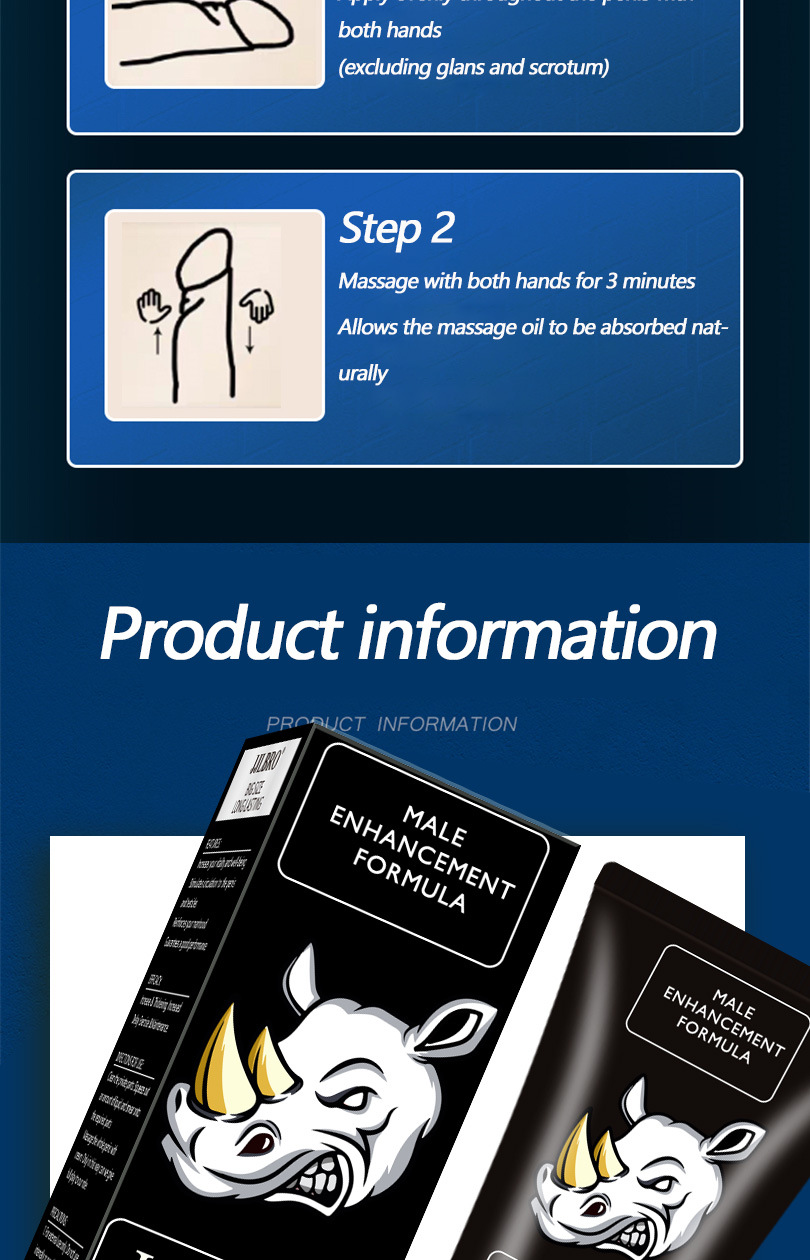 JJLBRO XXL GEL rhinocéros mâle crème de Massage pénien tissu caverneux gel de réparation du corps produits pour adultes_voghion.com