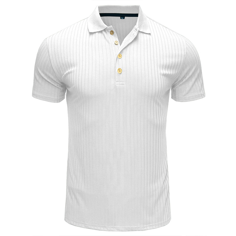 Men's Solid Color Patchwork Polo Shirt Men's Clothing display picture 7