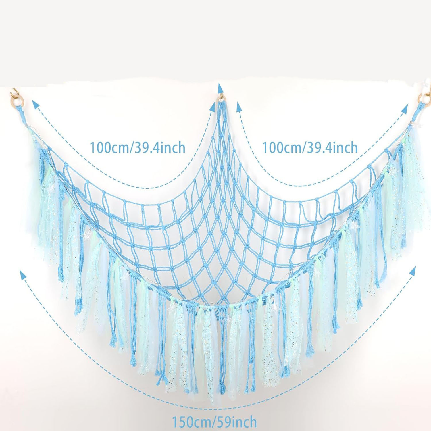 Cinta transfronteriza juguete bolsillo neto felpa juguete tejida a mano triángulo hamaca Bohemia hamaca colgante