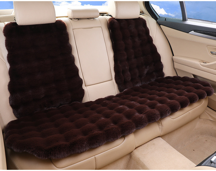 Winter Rabbit-Proof Plush Short Plush Three-Piece Set Single-Piece Genuine Fur Integrated Warm Fur Cushion Car Seat Cushion