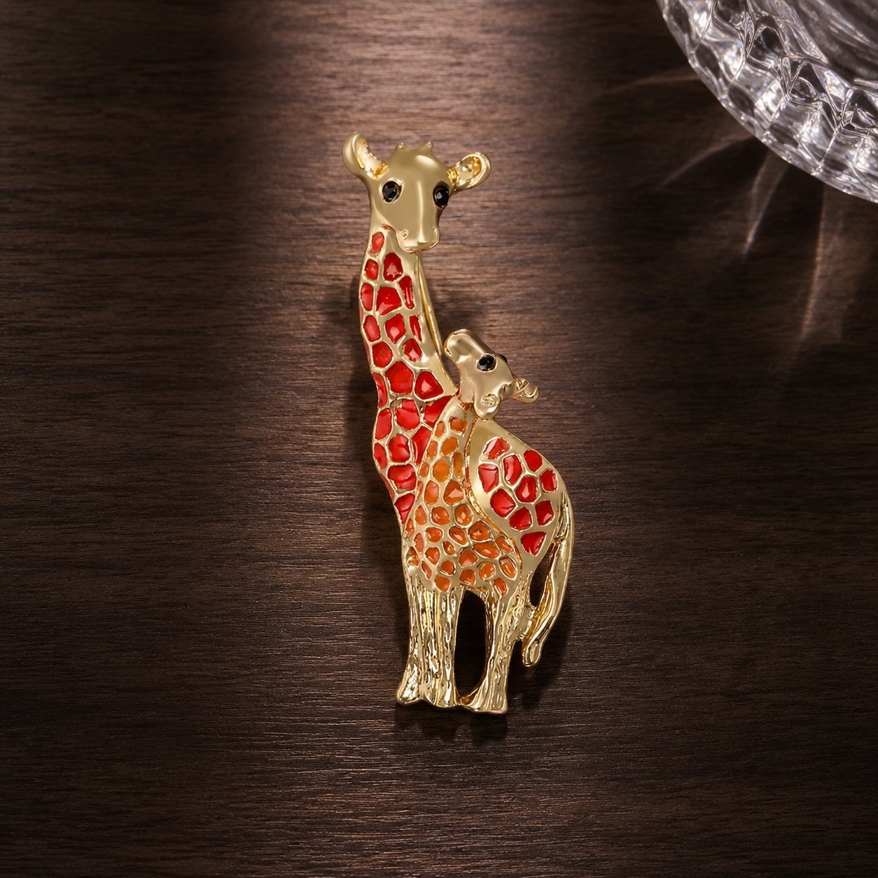 Fashion multi-color alloy oil drop enamel giraffe brooch temperament exaggerated men's and women's clothing corsage jewelry pins