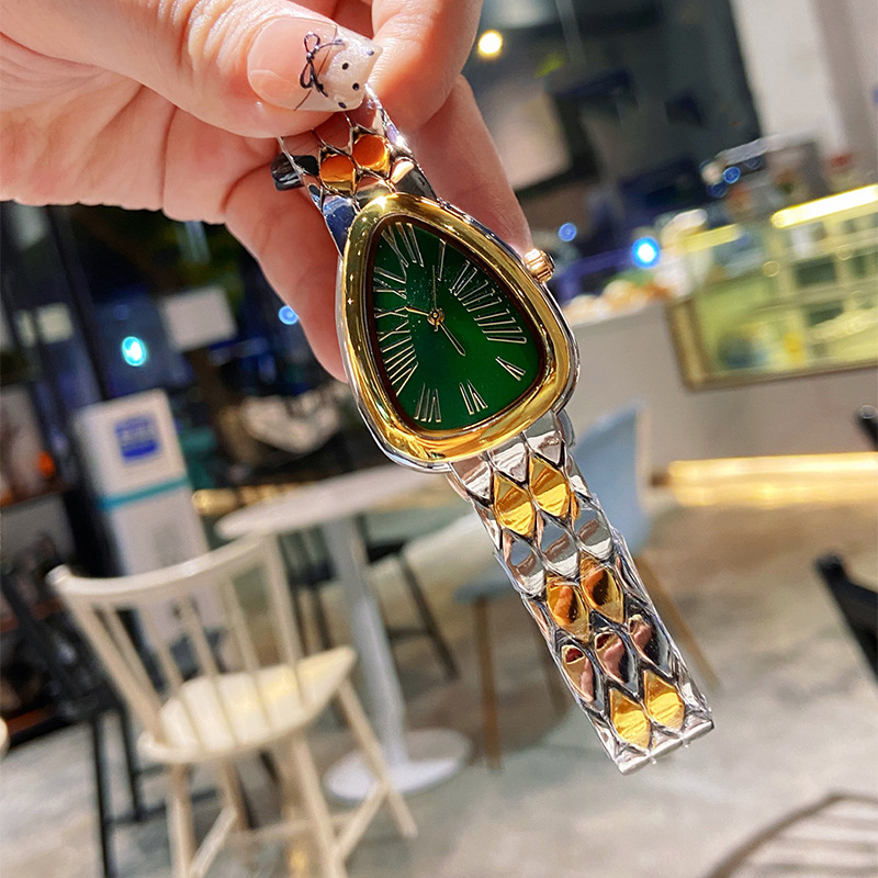 Popular Baojia Luminous Snake Shadow Watch High-End Steel Strap Women's Quartz Movement Watch Temperament Retro Watch