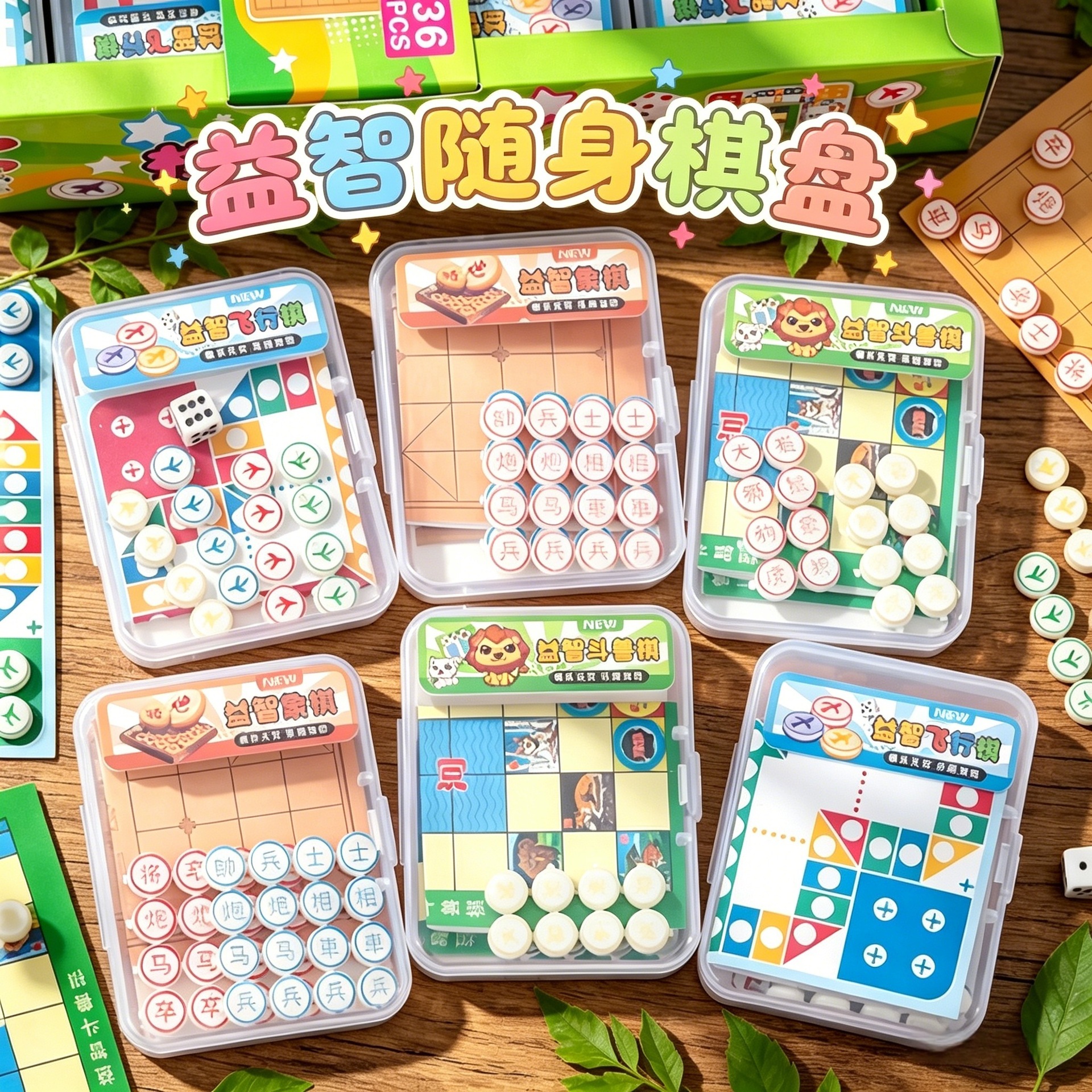 Flying Chess, Beast Chess, Checkers, Mini Educational Toys, Reward...