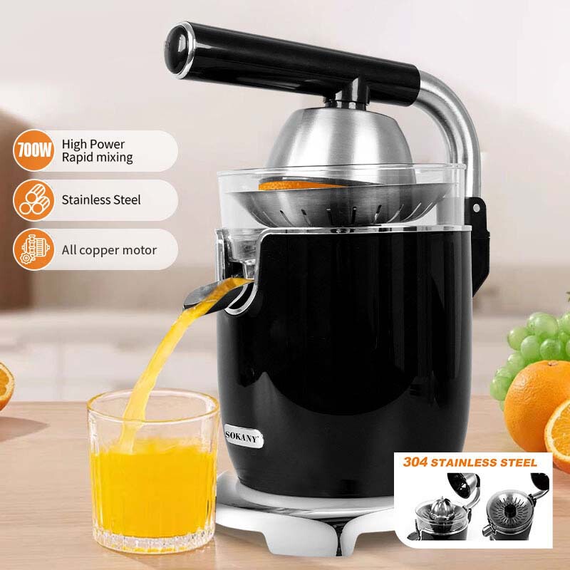 Cross-Border European Standard Electric Orange Juicer for Home Use 700W Orange Juicer Press-Type Electric Juicer Fruit Lemon Juicer