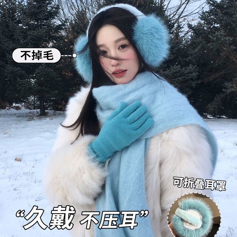 耳罩冬女耳暖毛绒加厚保暖耳包可爱甜美防寒显脸小耳套护耳朵耳罩